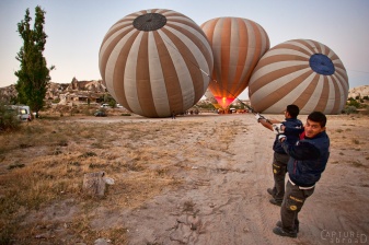 Hot Air balloons in Cappadocia's fairy chimneys